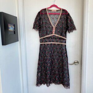 Alannah Hill Embroidered Lace Dress